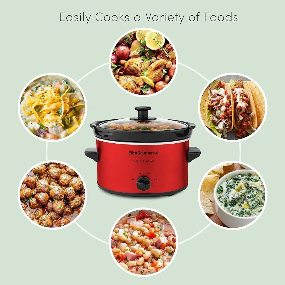 XMSJ Electric Oval Slow Cooker With Adjustable Temperature