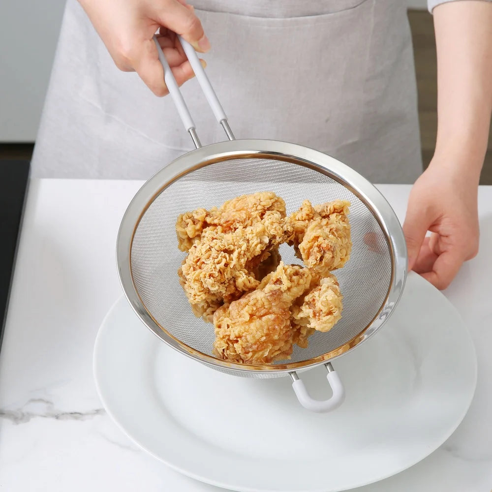 Stainless Steel Fine Mesh Strainer For Sifting Vegetables And Pasta