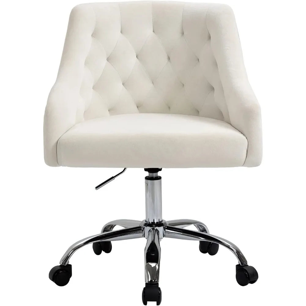 Feicheng Velvet Home Office Desk Chair Height Adjustable