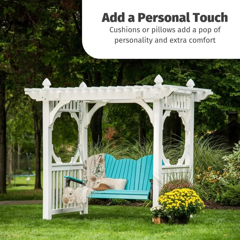 Hign-concerned Adirondack Hanging Porch Swing Flip Console