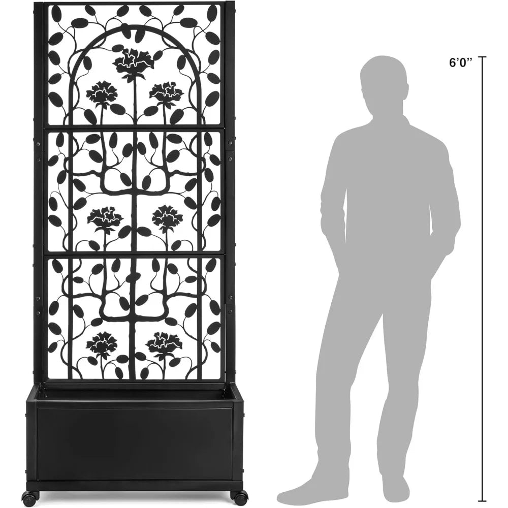 Trellis Planter Box For Outdoor Privacy Screen Patio Garden