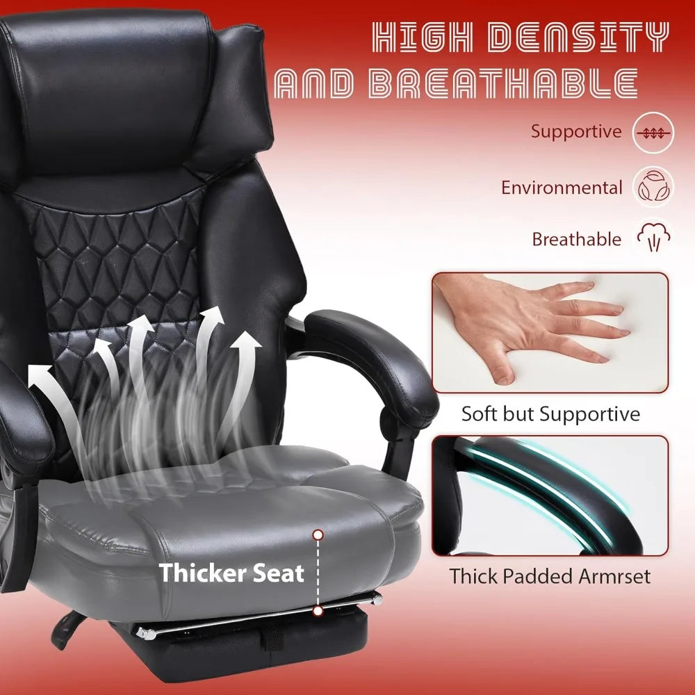 AngDuo 6 Point Massage Office Chair With Heat And Foot Rest