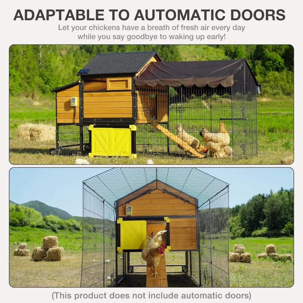 Tangxu Outdoor Chicken Coop With Wheels Nesting Box