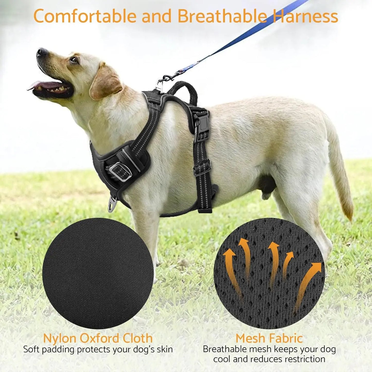 Maxetodo NoPull Adjustable Harness For Large Dogs Comfort
