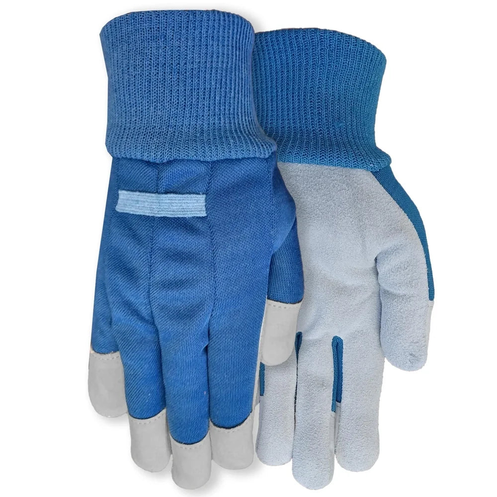 XMSJCN Ladies Durable Cowhide Leather Gloves Canvas Back