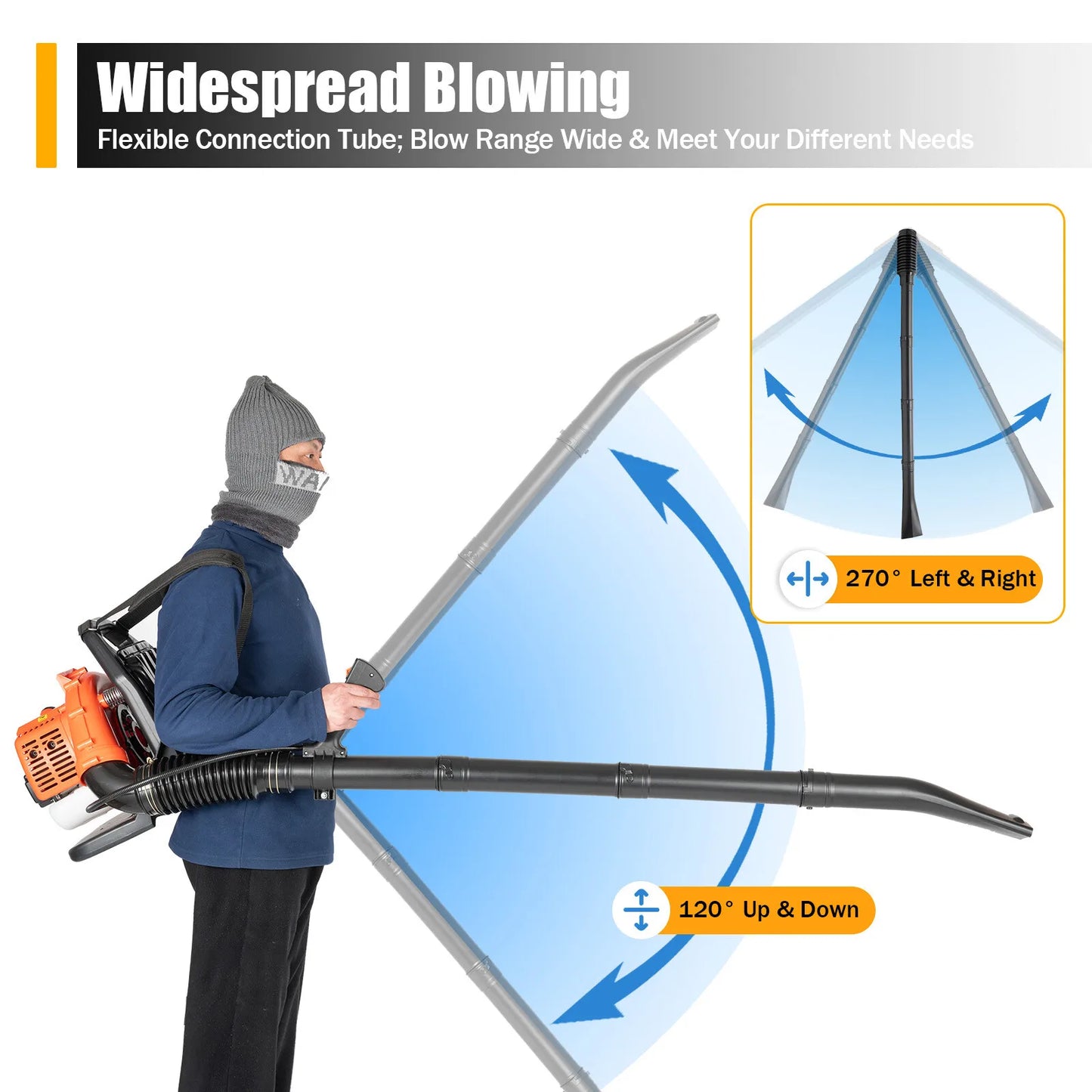 Hign-Concerned Commercial Backpack Leaf Snow Blower 42.7CC