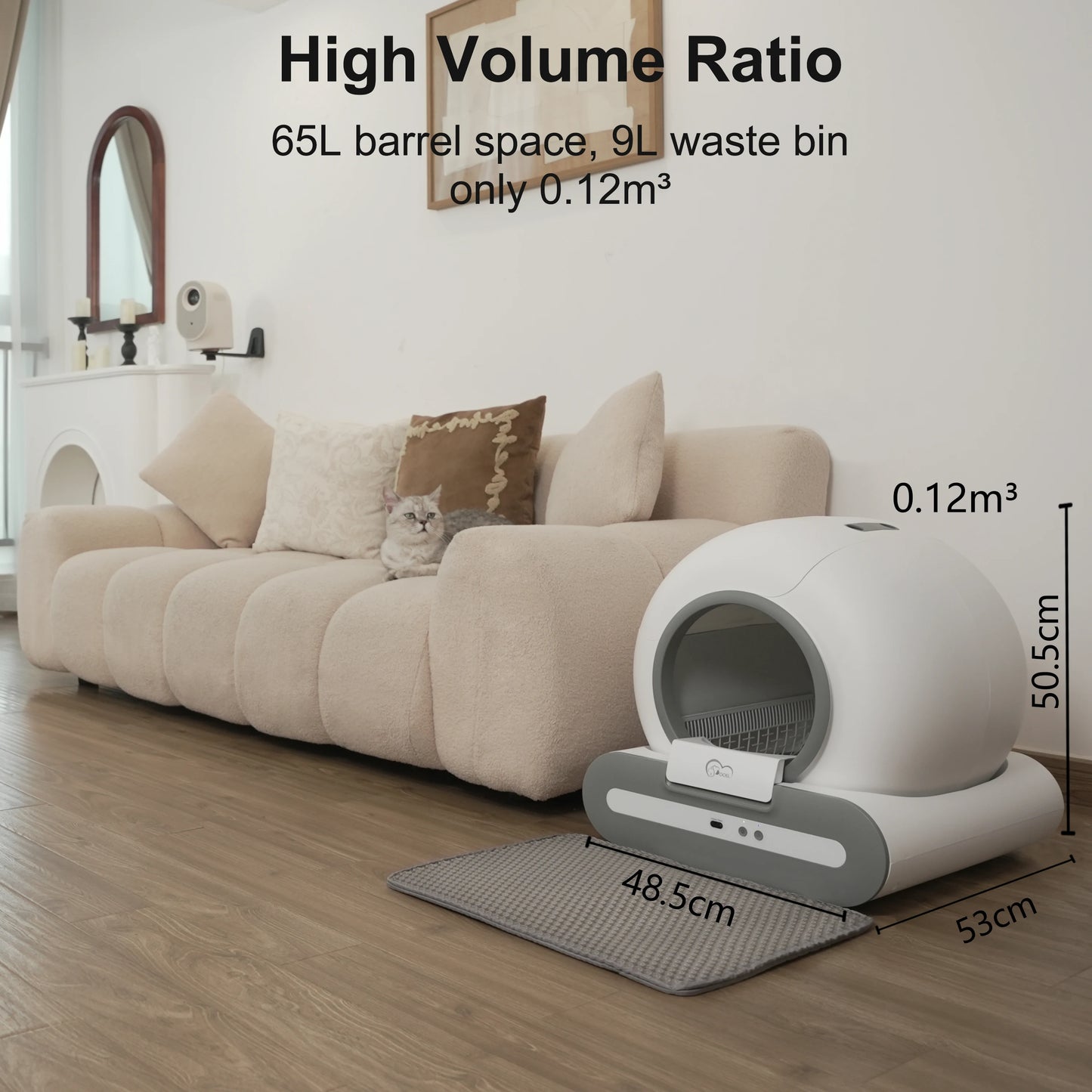 DOEL Automatic Cat Litter Box Cleaning With App Control
