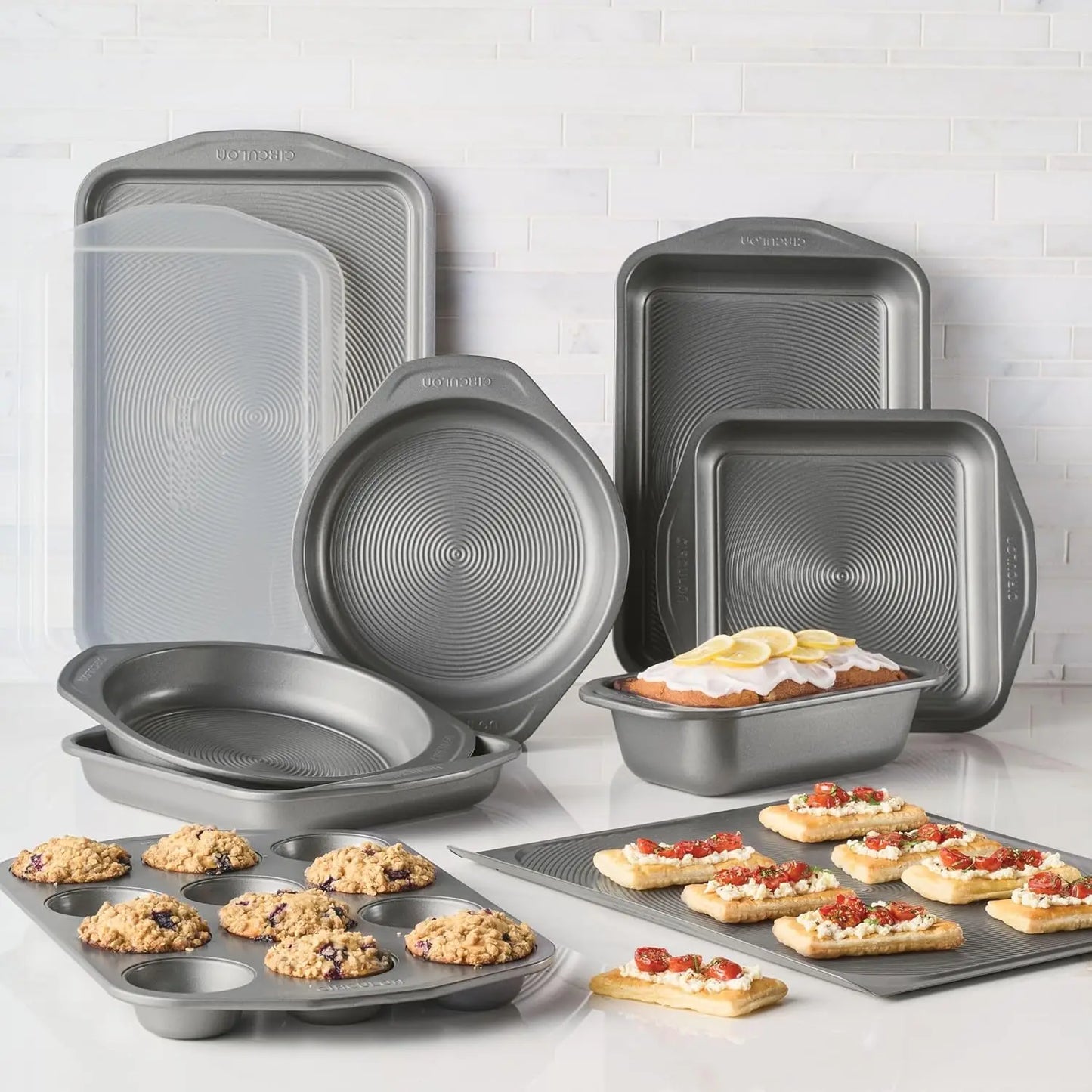 XMSJ Nonstick Bakeware Set With Bread Pan And Cookie Sheet