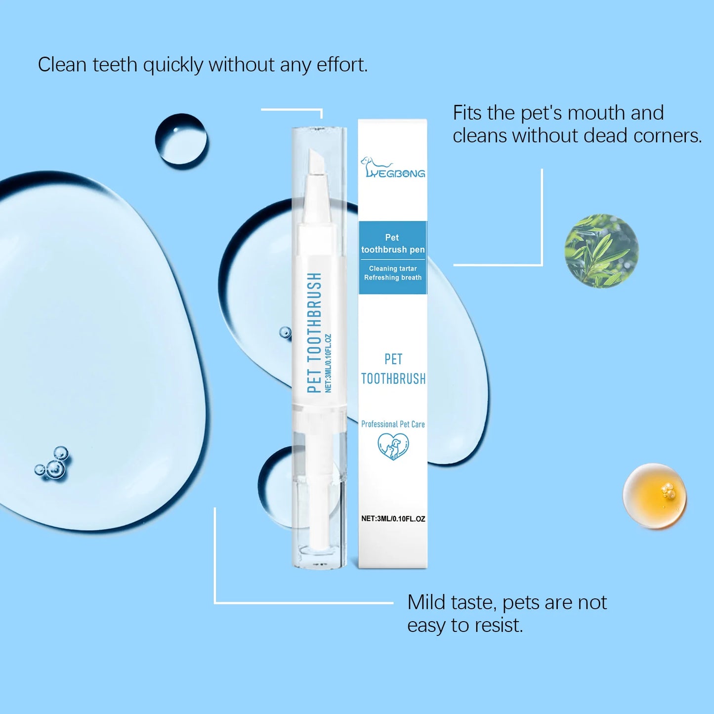 Hign-Concerned Chemical Pet Toothbrush Fresh Breath