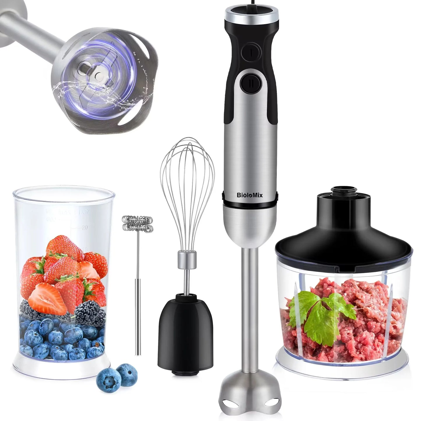 Biolomix 1200W Five In One Immersion Hand Blender Kit
