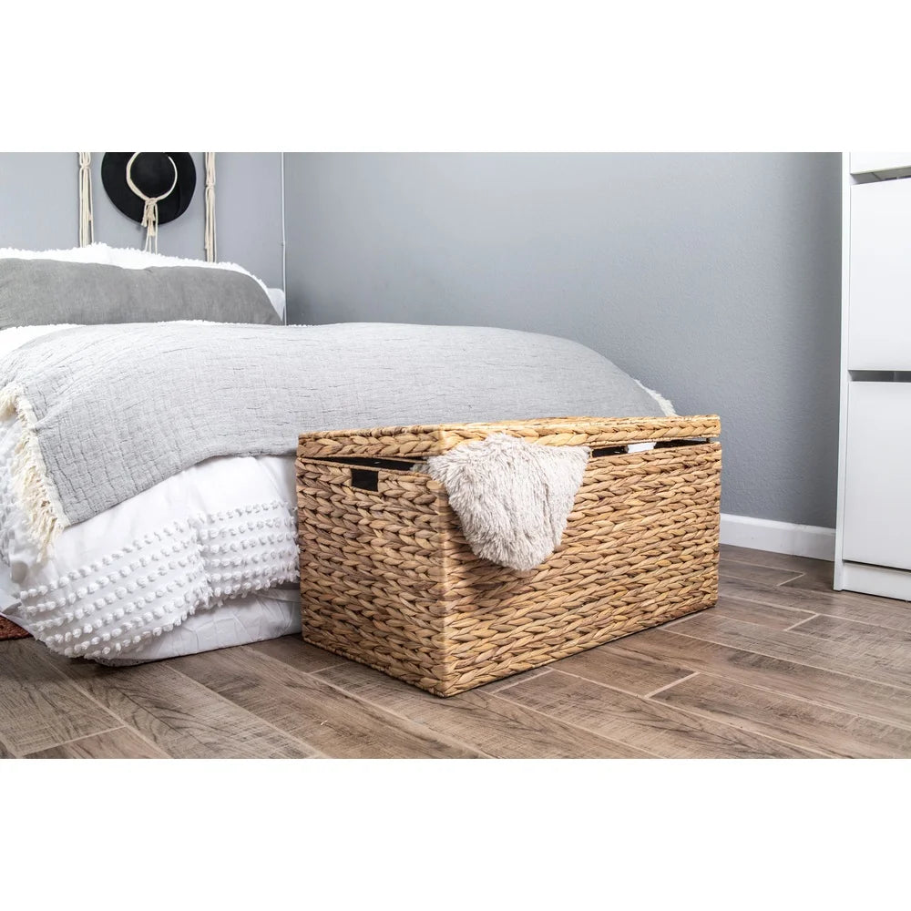 Fujian Natural Water Hyacinth Storage Trunk Woven Basket