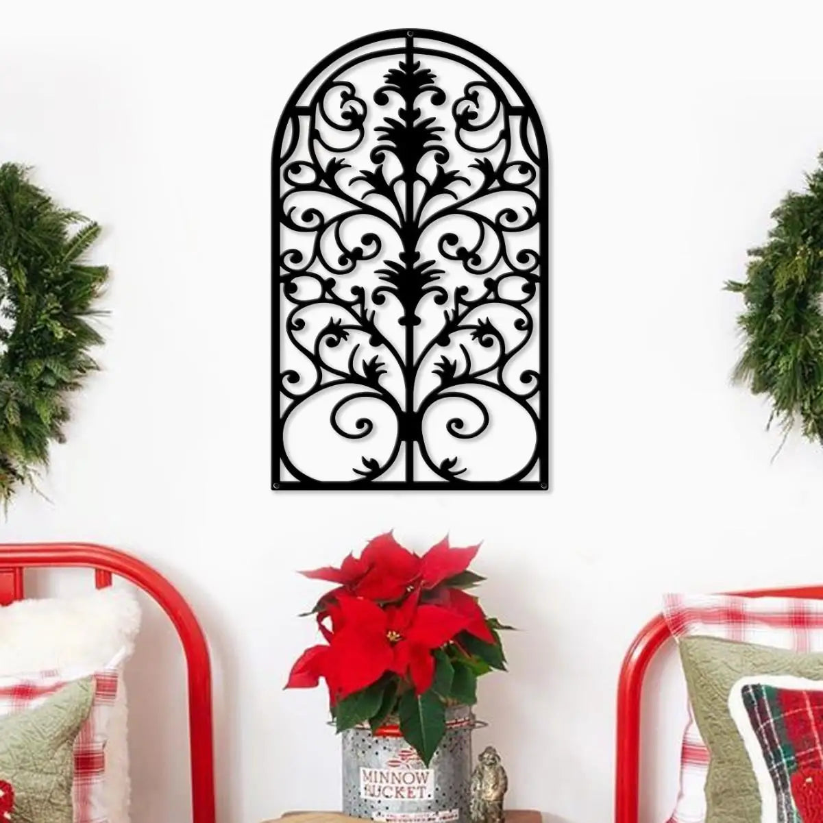 HELLOYOUNG European Style Iron Art Flower Window Decor