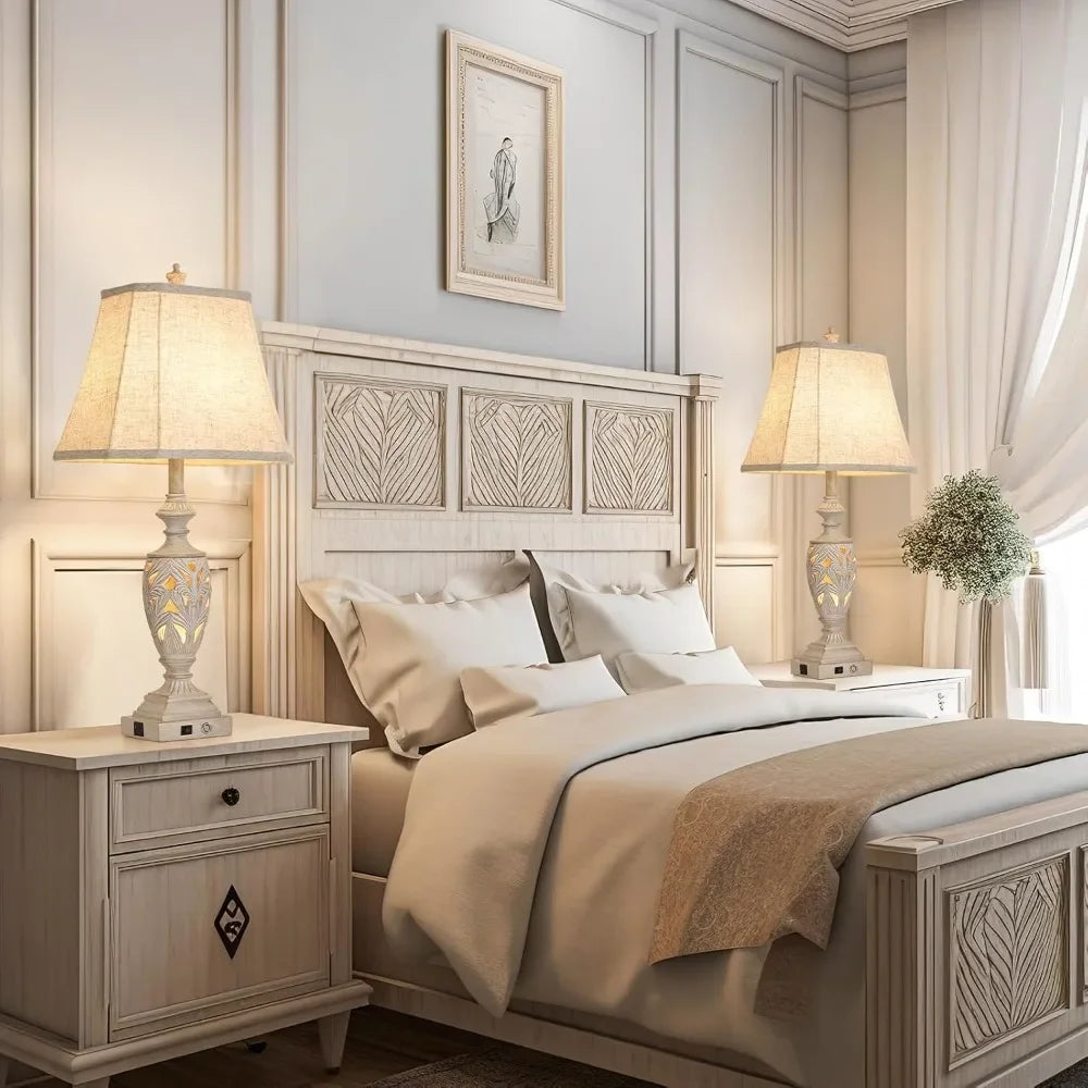 XMSJ Customizable Touch Control Traditional Table Lamps