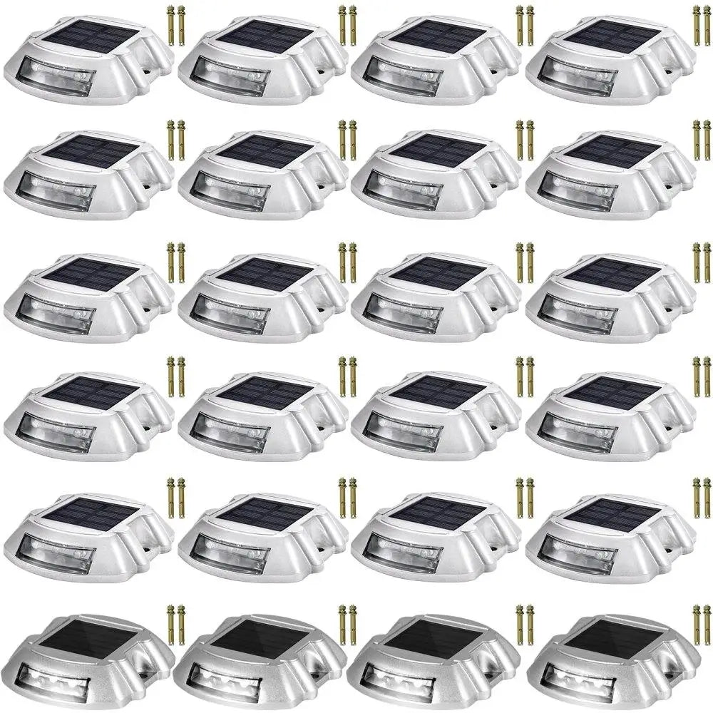 Solar Driveway Lights 24 Pack Waterproof Wireless Garden