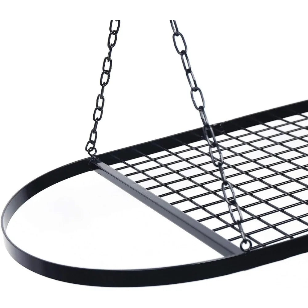 Bymaocar Pot Pan Rack With Shelf 9 Hook Wall And Ceiling Mount Organizer