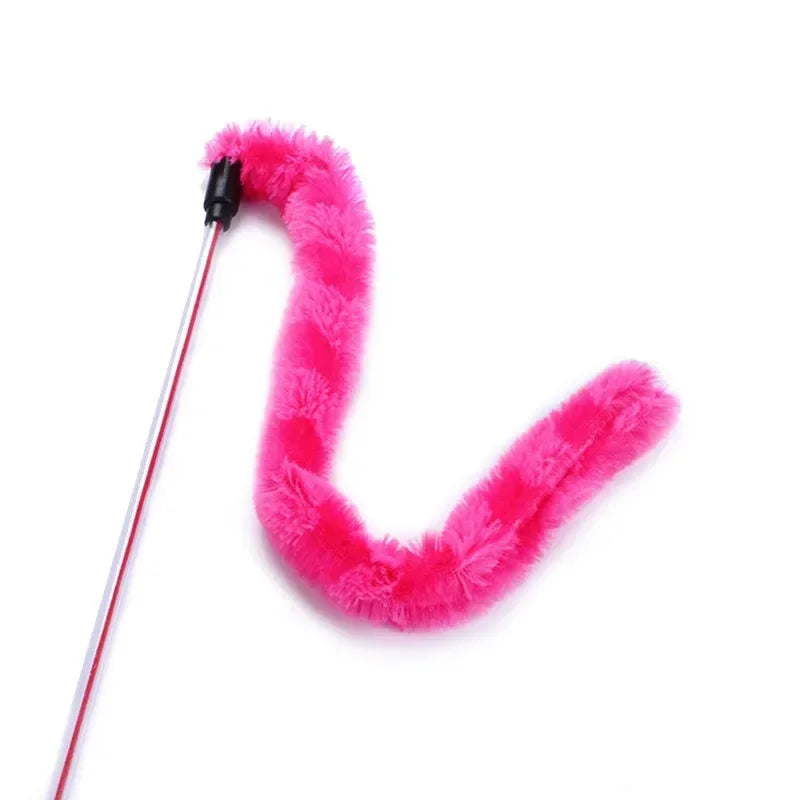 Guangdong Cat Stick Plush Toy Funny Interactive Feather Toy