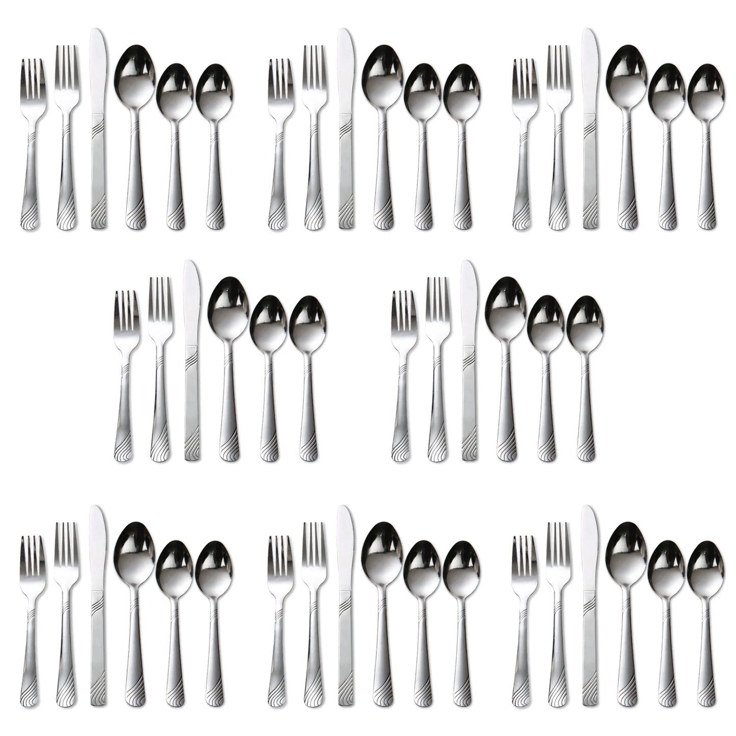 HANSMART Stainless Steel Flatware Set Dinnerware For Eight