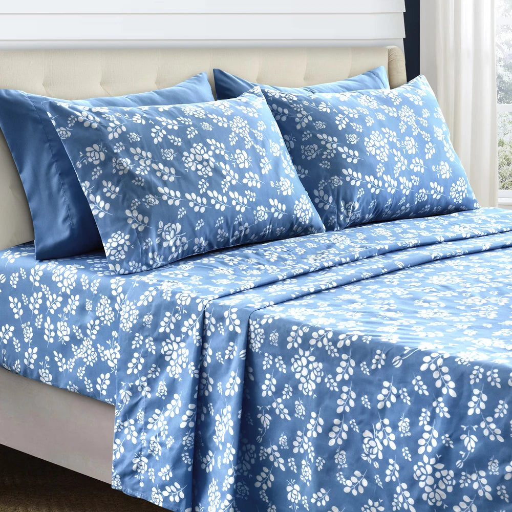 Floral Microfiber Sheet Set 3 Piece Ultra Soft Bed Sheets