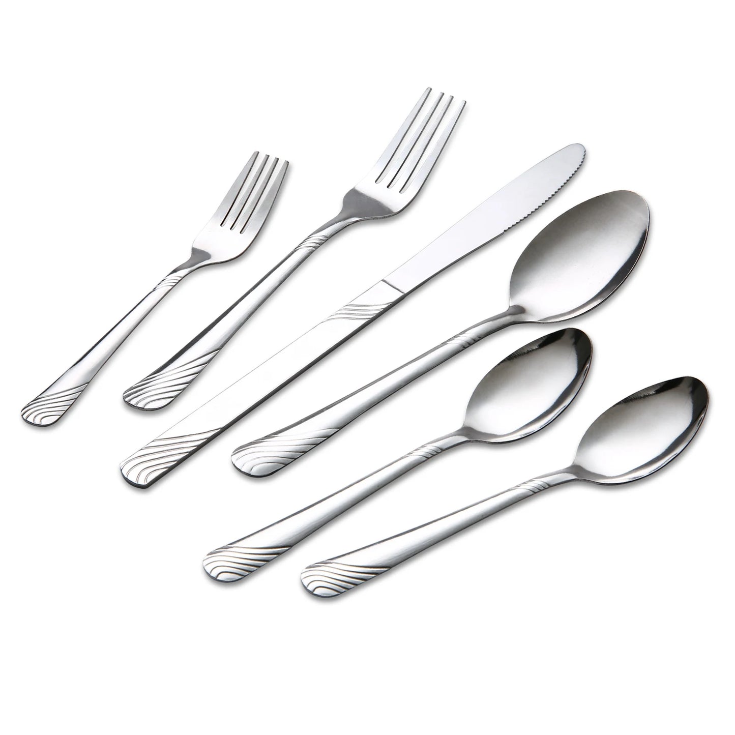 HANSMART Stainless Steel Flatware Set Dinnerware For Eight