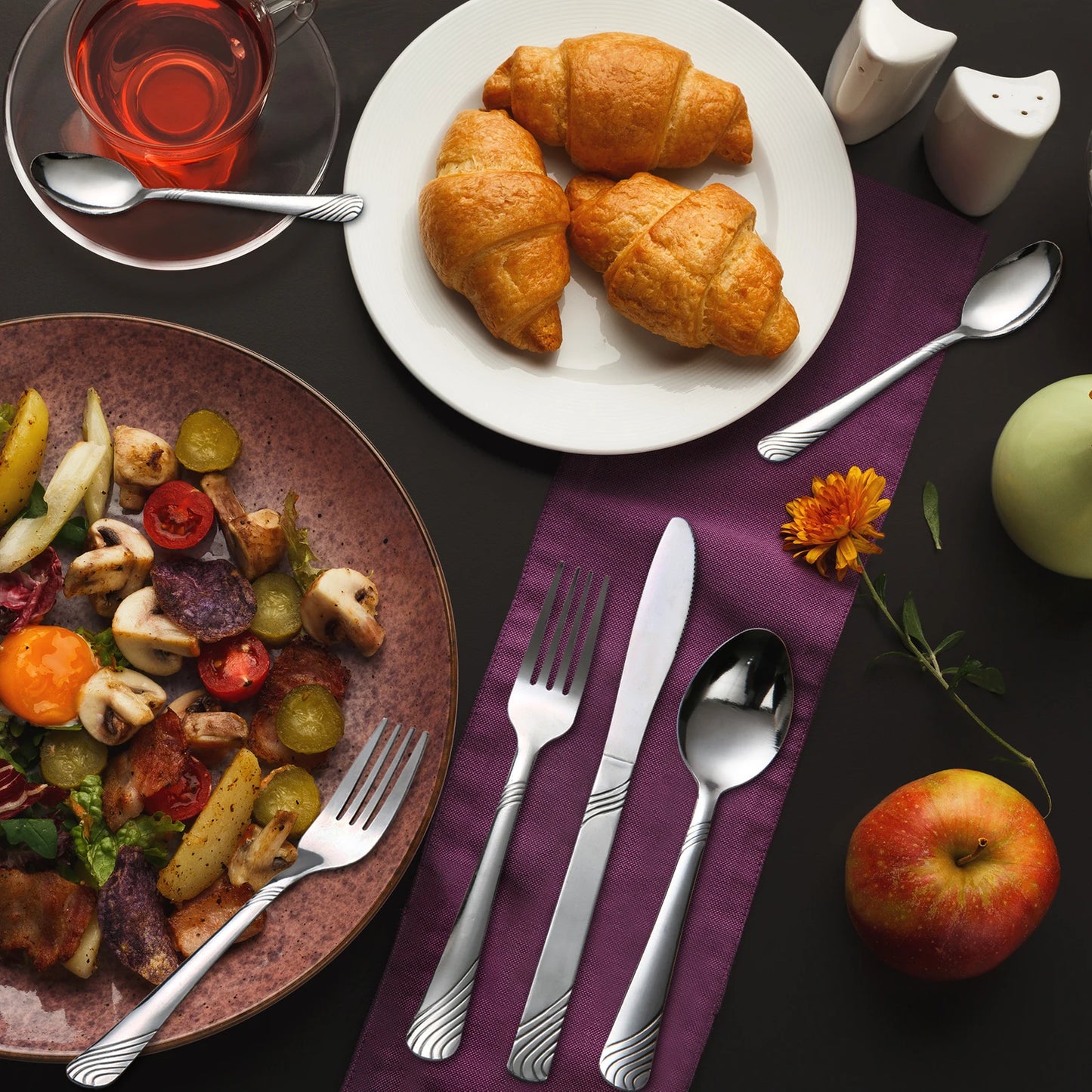 HANSMART Stainless Steel Flatware Set Dinnerware For Eight