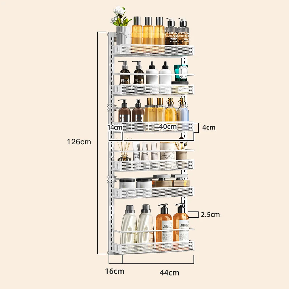 HiMISS 6Tier Over The Door Pantry Organizer With Adjustable Baskets