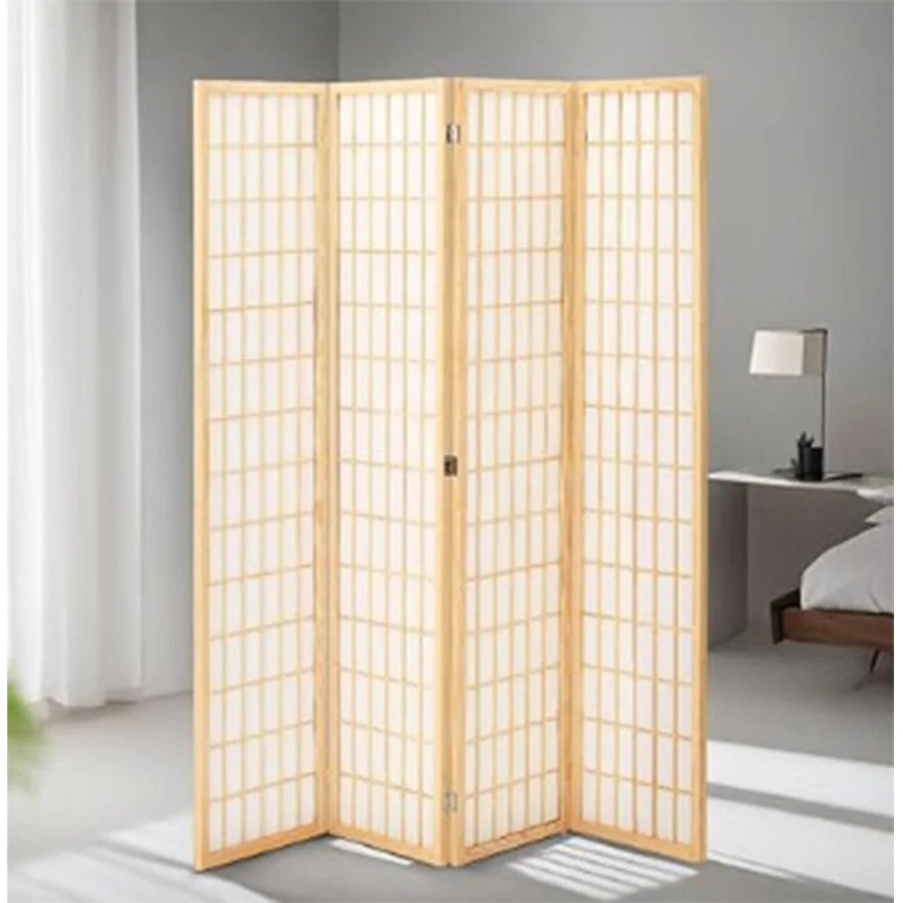 HiMISSH Folding Wood Room Divider Carved Privacy Screen For Home