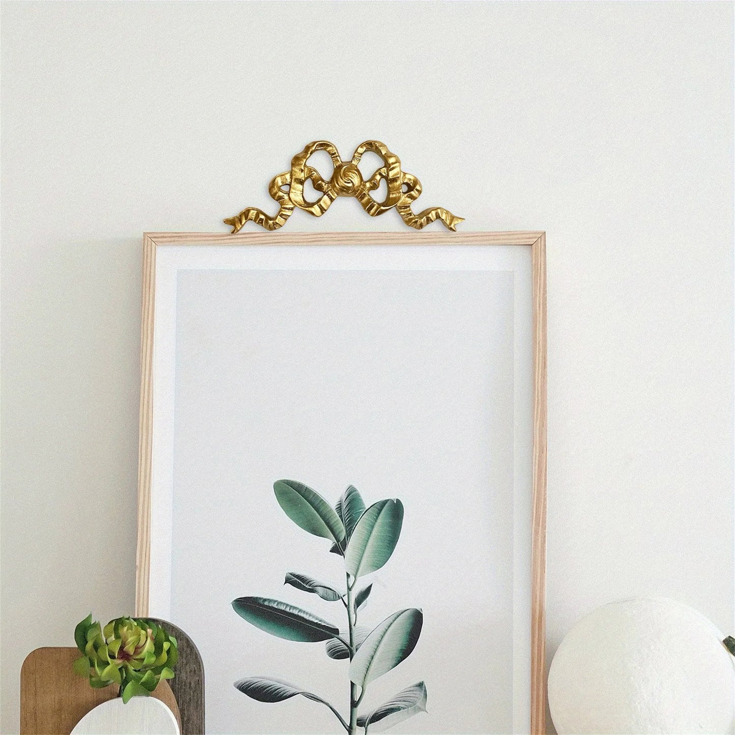 Elegant Resin Bow Wall Decor to Create Mirror Frame Art