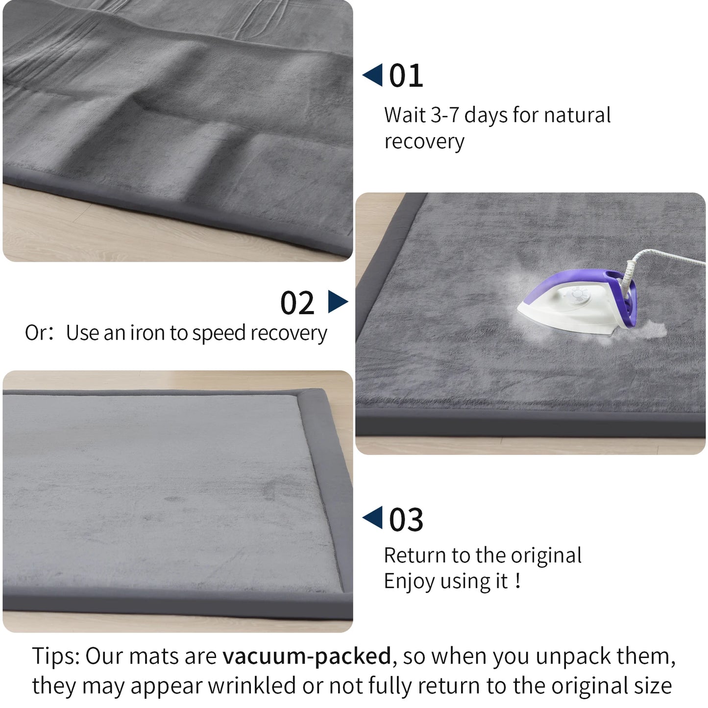 Huloo Sleep Memory Foam Playpen Carpet with Non Slip Backing