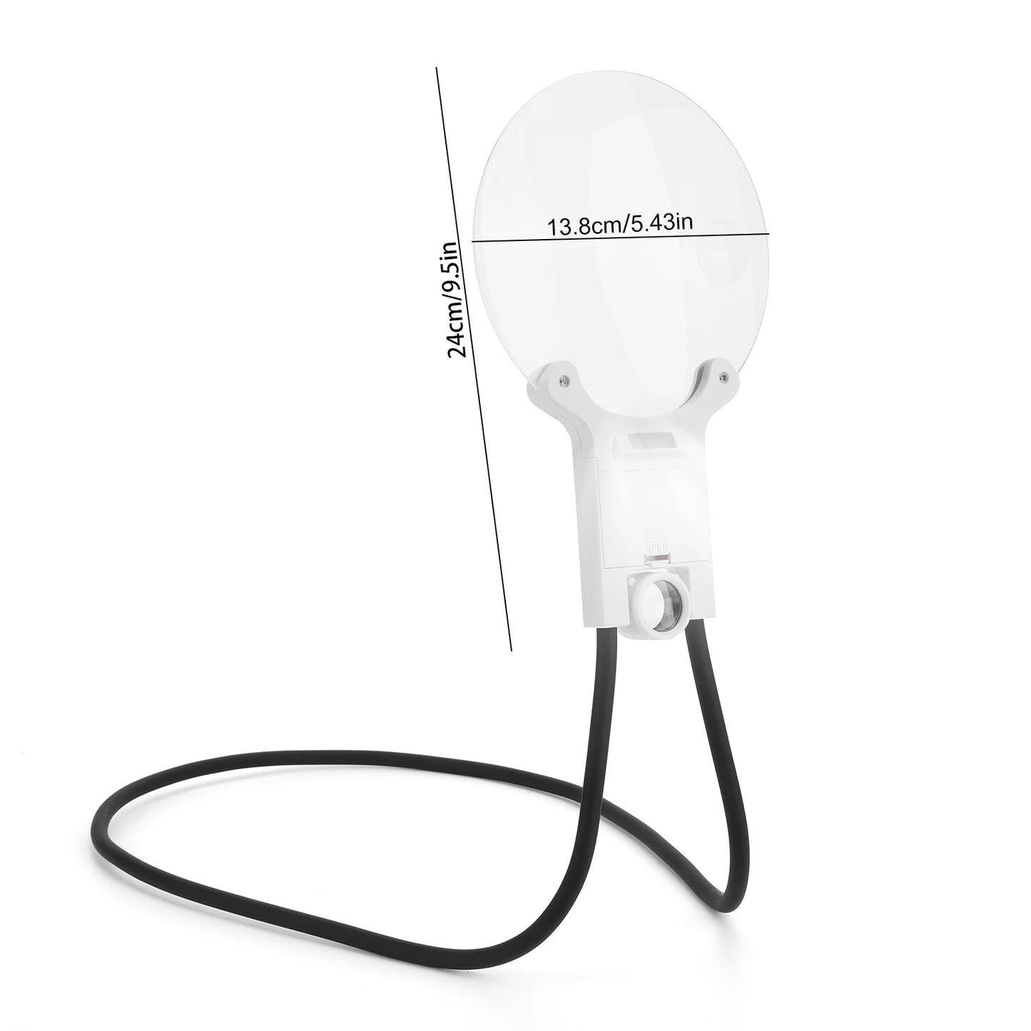 Rechargeable Hands Free Neck Magnifier With LED Light For Reading