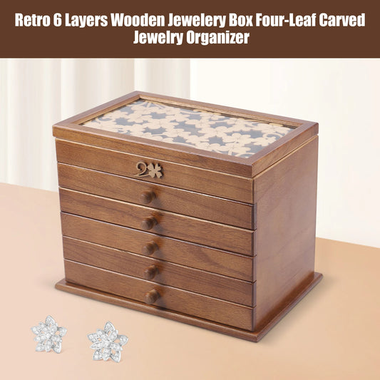 Sichuan Wooden Six Layer Jewelry Storage Box With Lid