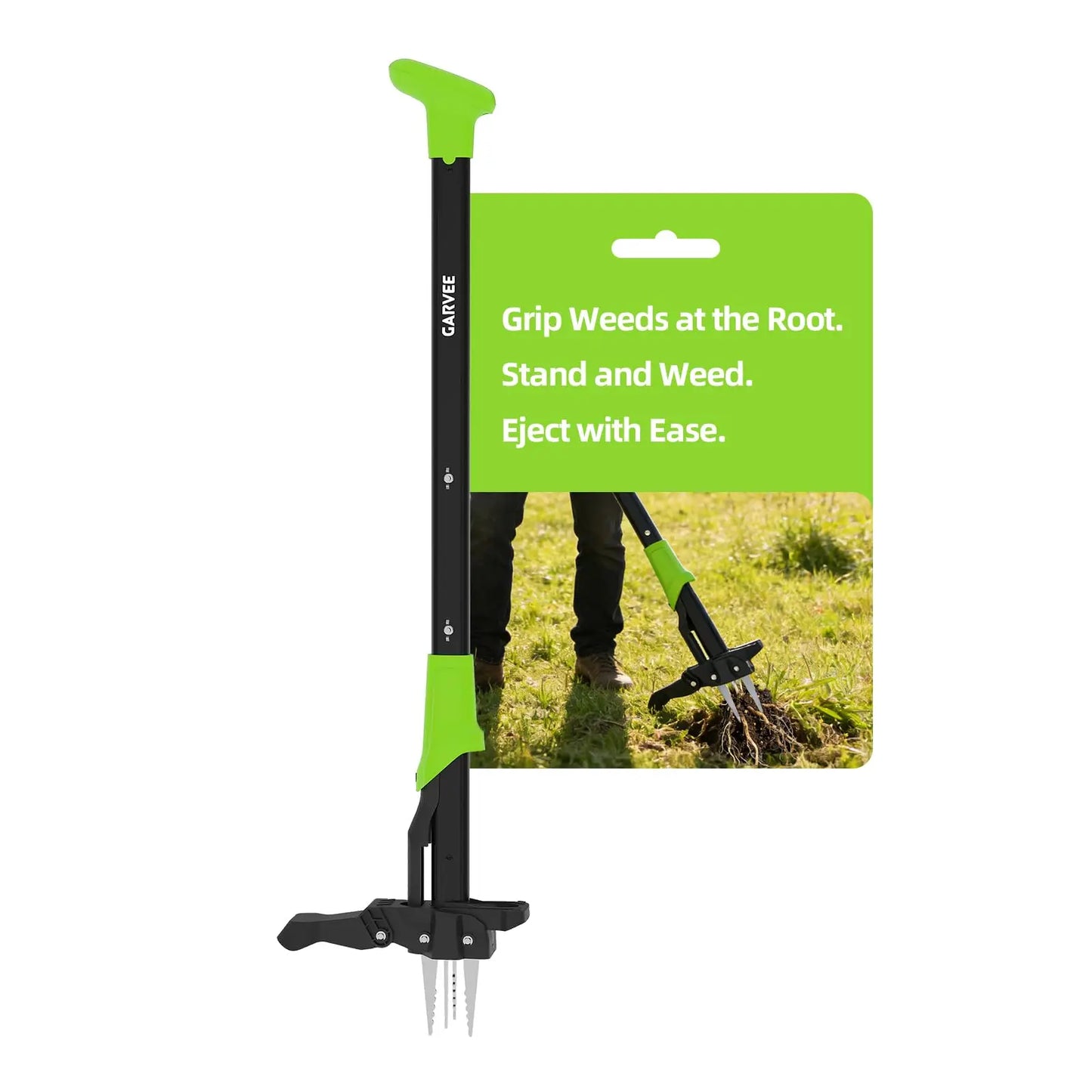 HiMISS Stand Up Weed Puller With Long Handle 4Claw