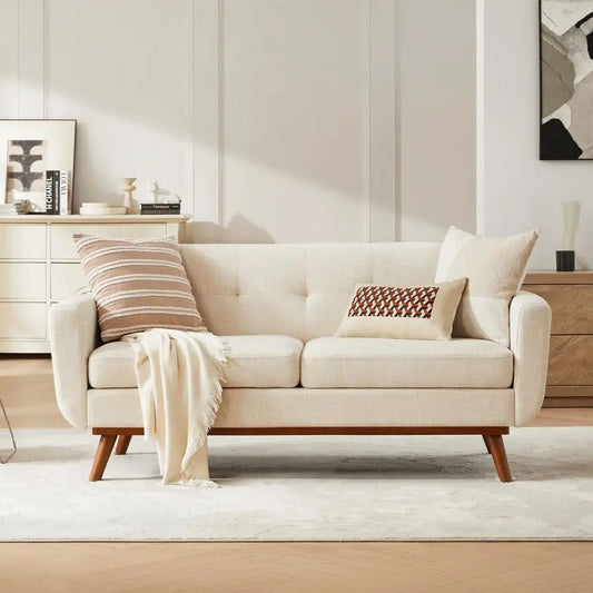 MBVM Loveseat Sofa Mid Century Modern Button Tufted Upholstery