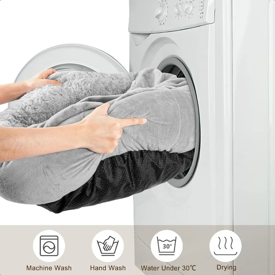 Small Dog Bed Hooded Donut Cave With Cozy Blanket Pets