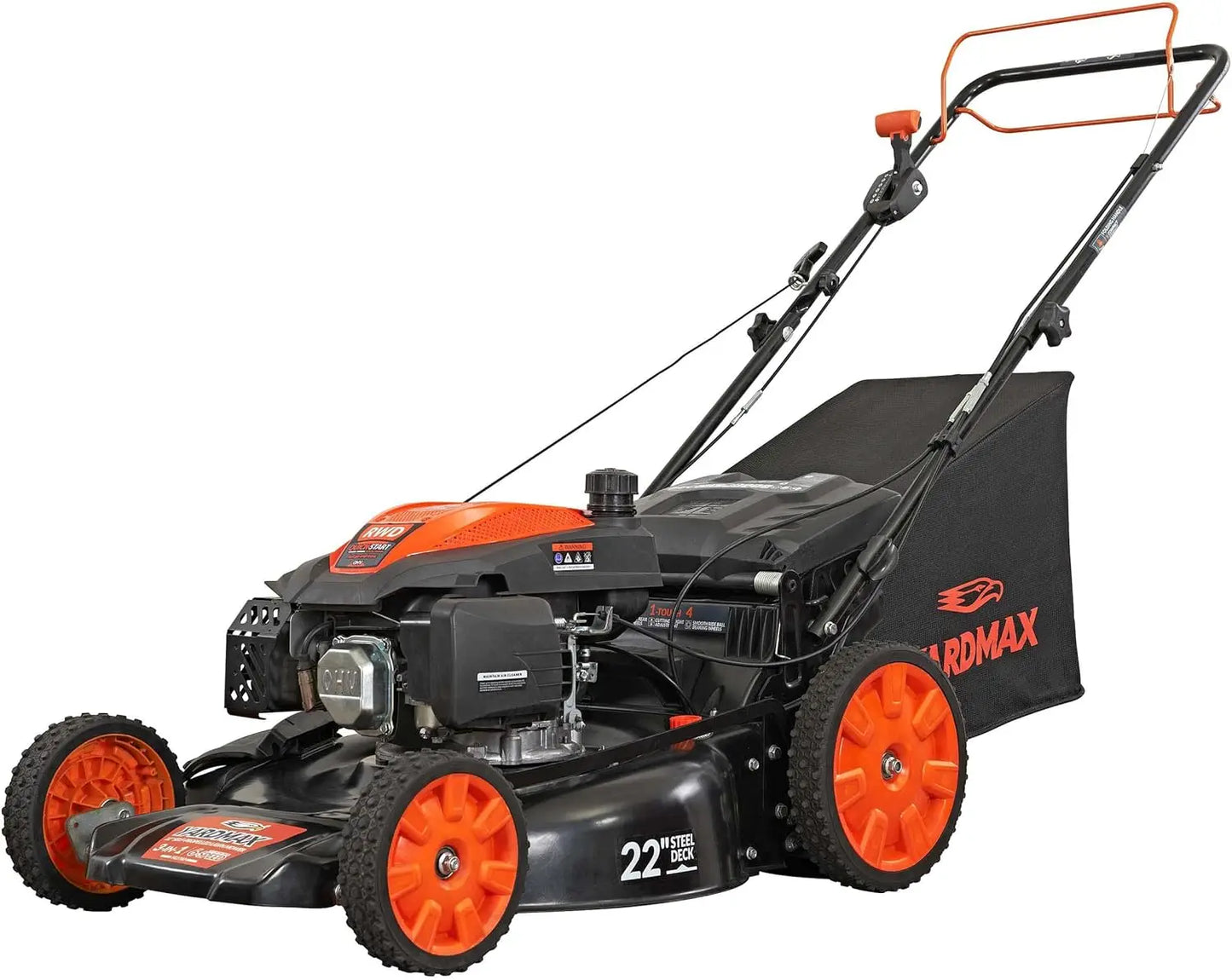 XMSJ Gas Walk Behind Self Propelled Lawn Mower CVT 3in1