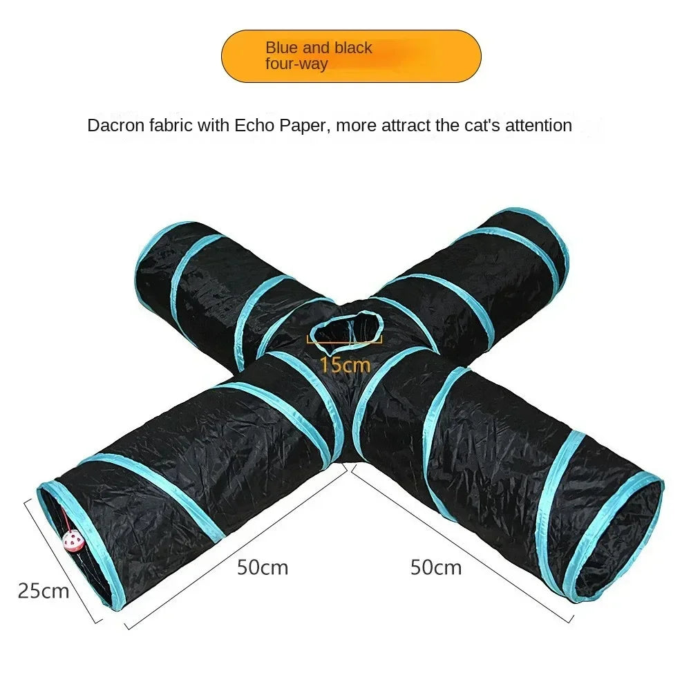 Breathable Cat Foldable Play Tunnel Cat Toy Indoor Fun