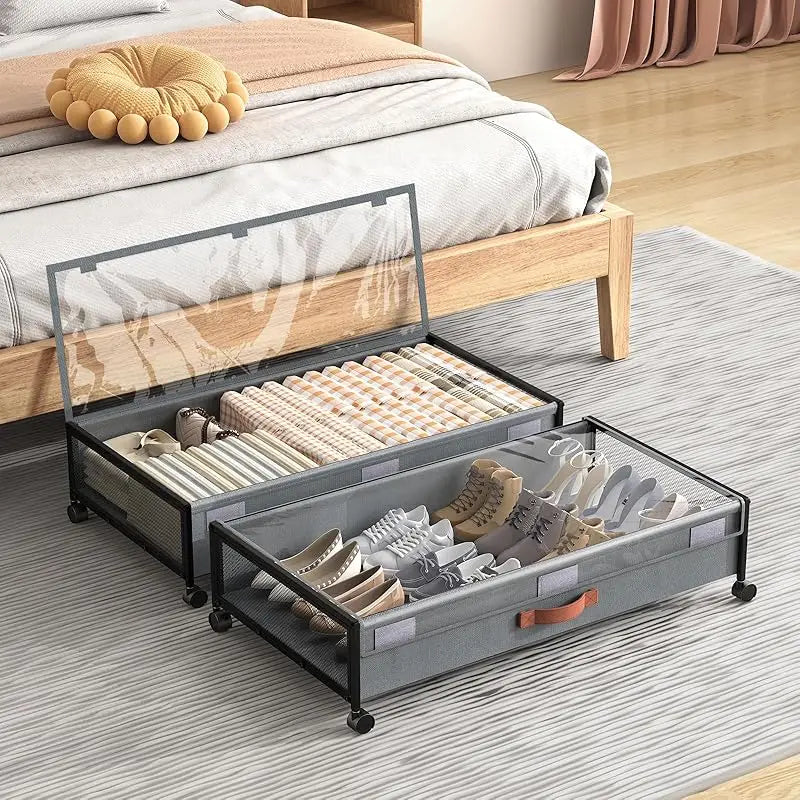NONECN Under Bed Storage Drawers With Wheels For Dorm Essentials