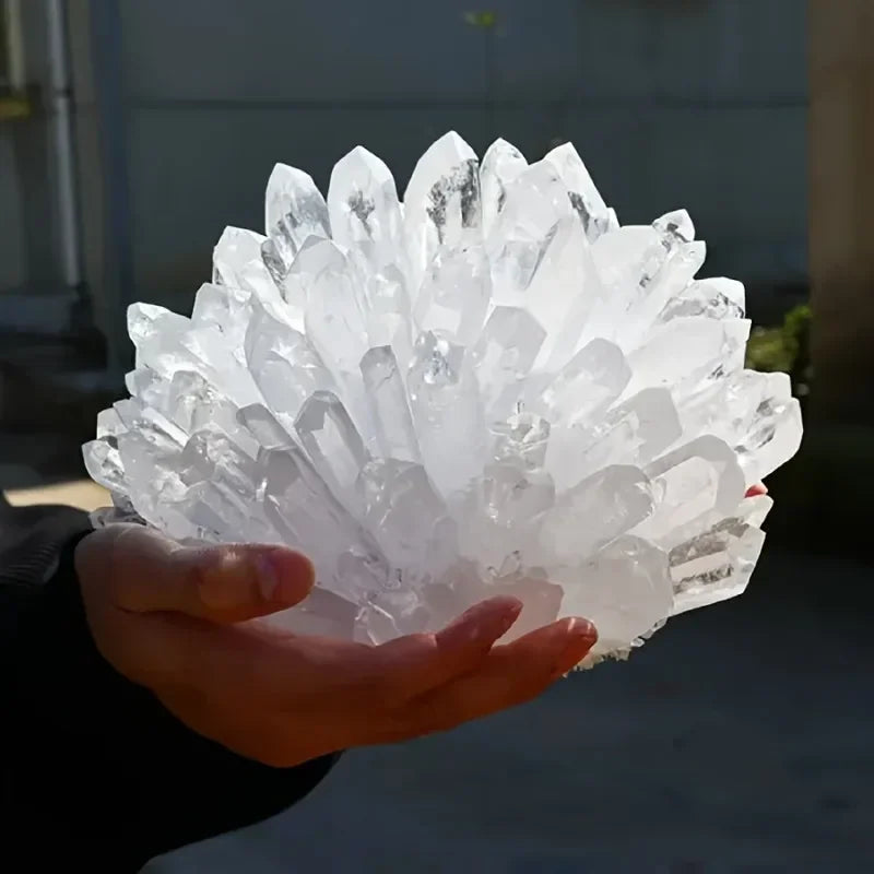 CrystalHola Clear Quartz Crystal Cluster Healing Crystal Ornament