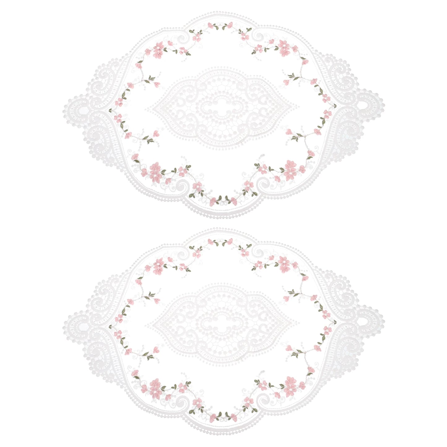 UXCELLCN Retro Lace Placemat Embroidered Table Mats Doilies