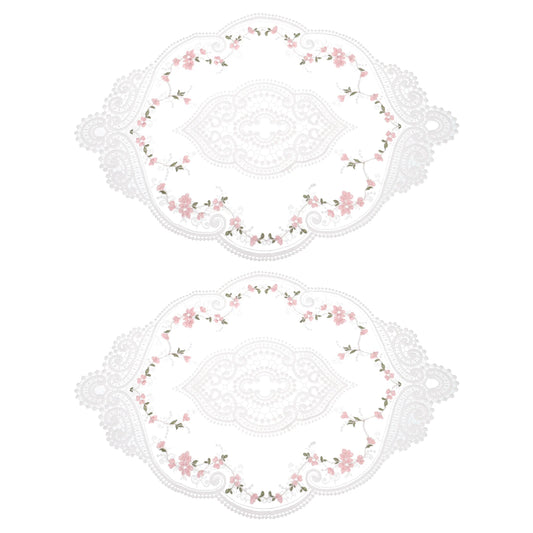 UXCELLCN Retro Lace Placemat Embroidered Table Mats Doilies