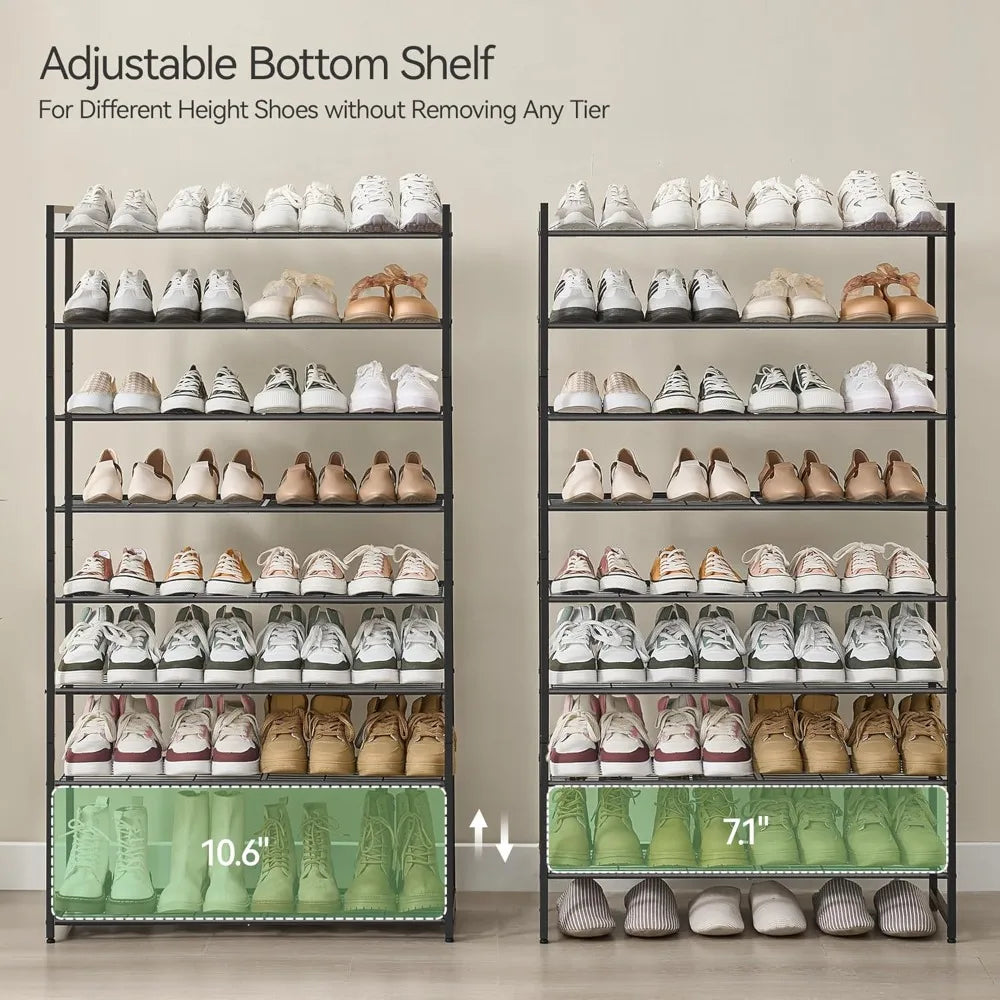Hign-concerned Metal Shoe Organizer 8 Tier Garage Rack
