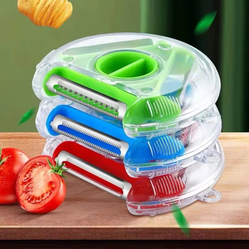 YOCITY 3 In 1 Magic Trio Peeler Set Slicer Shredder Julienne