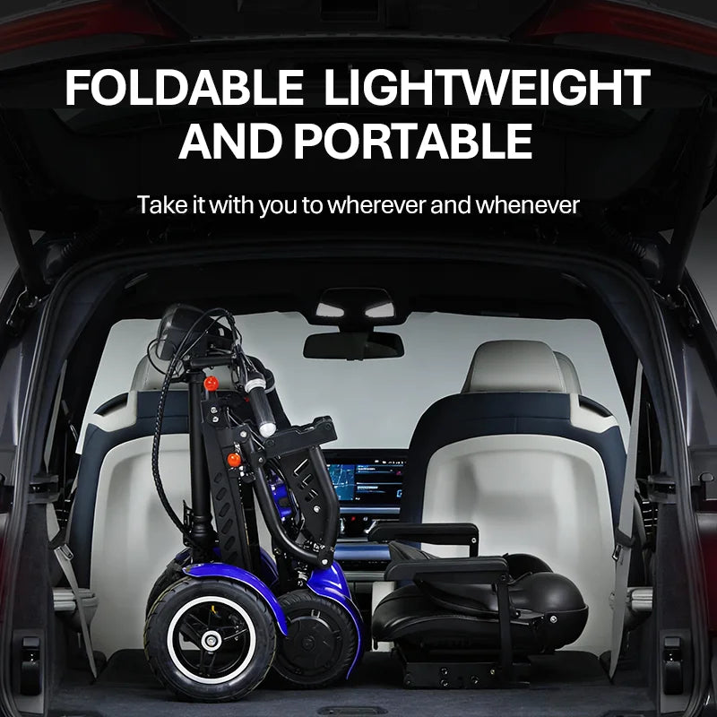 HEZZO T2 Foldable Four Wheel Mobility Scooter 36V Dual Motors 330LBS