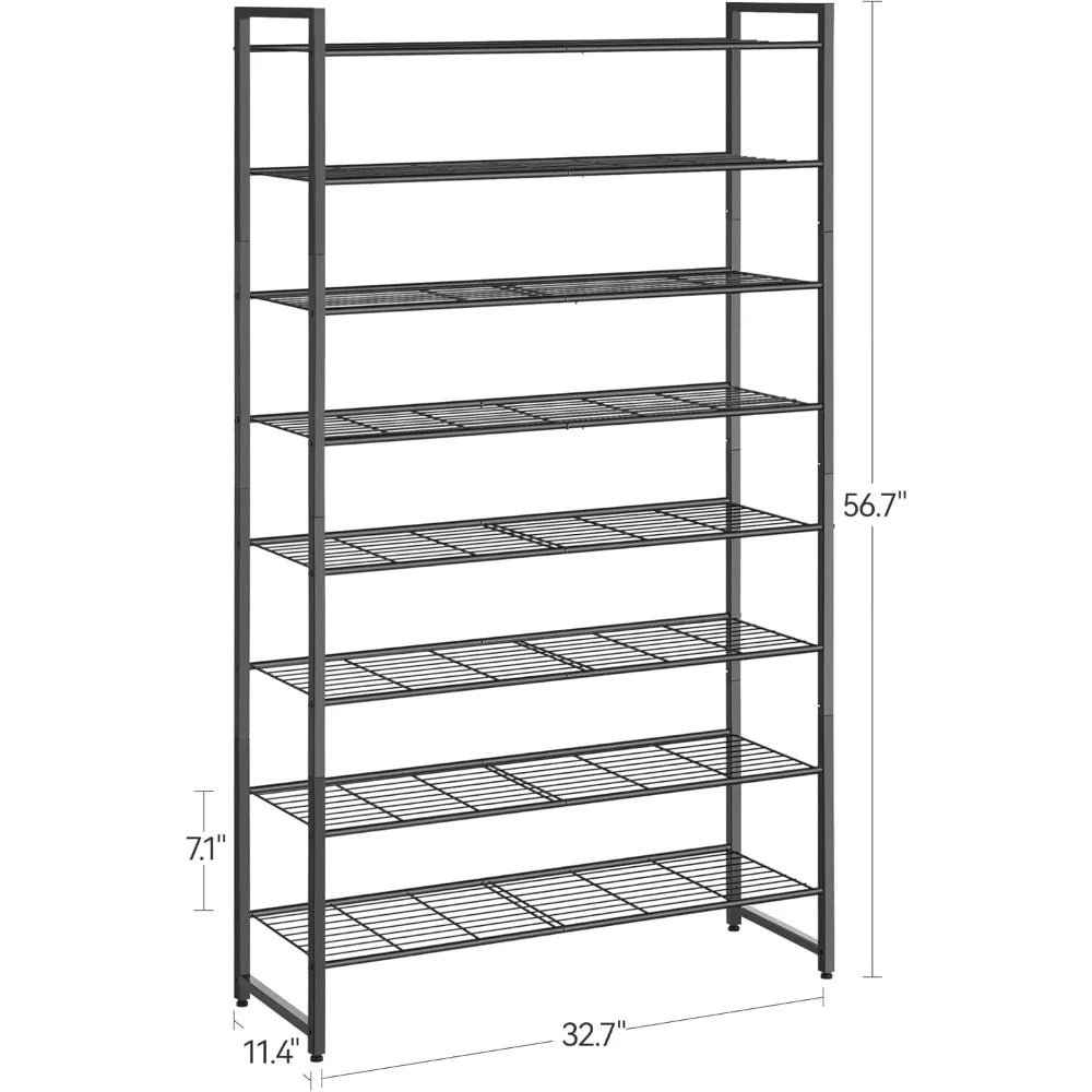Hign-concerned Metal Shoe Organizer 8 Tier Garage Rack