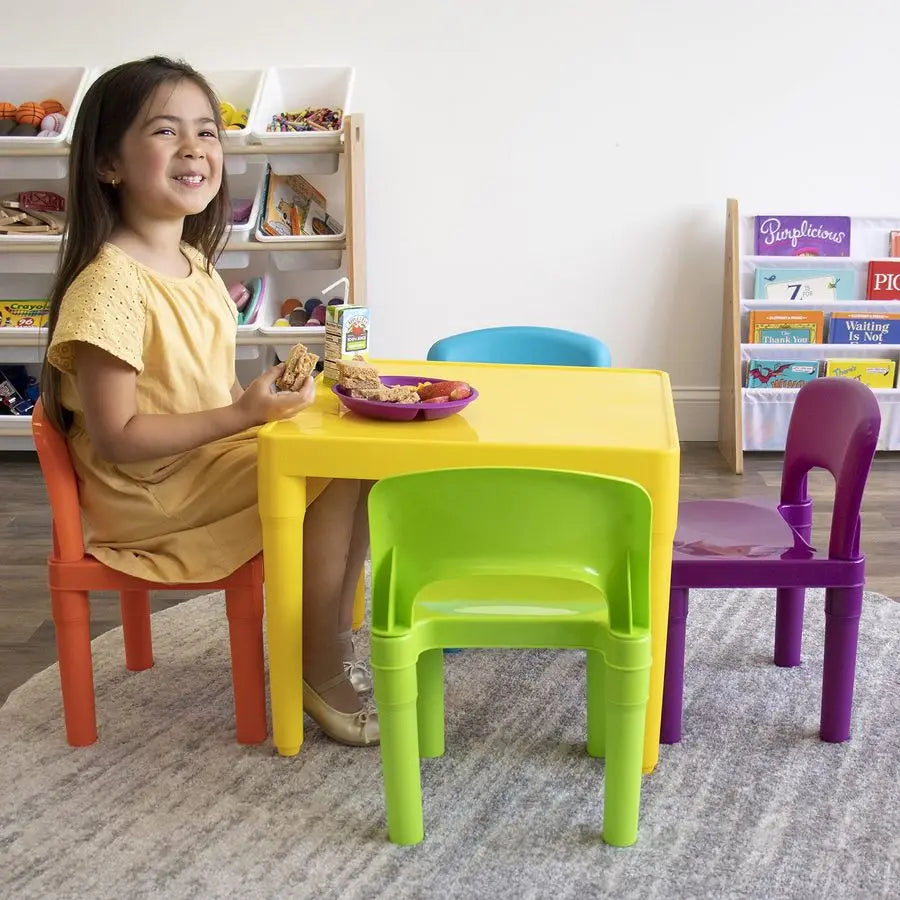 XMSJ Kids Table and 4 Chair Set for Toddler Playtime