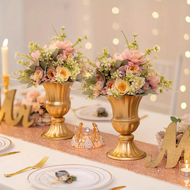 Metal Flower Vase For Garden Table Decor Decorative Home Accent