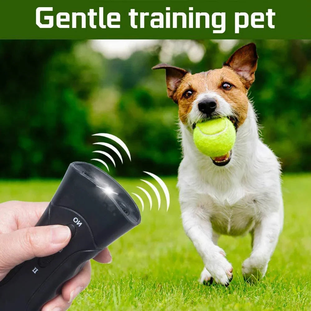 ShunmaiiHign Ultrasonic Bark Arrester with LED Light for Dog Training