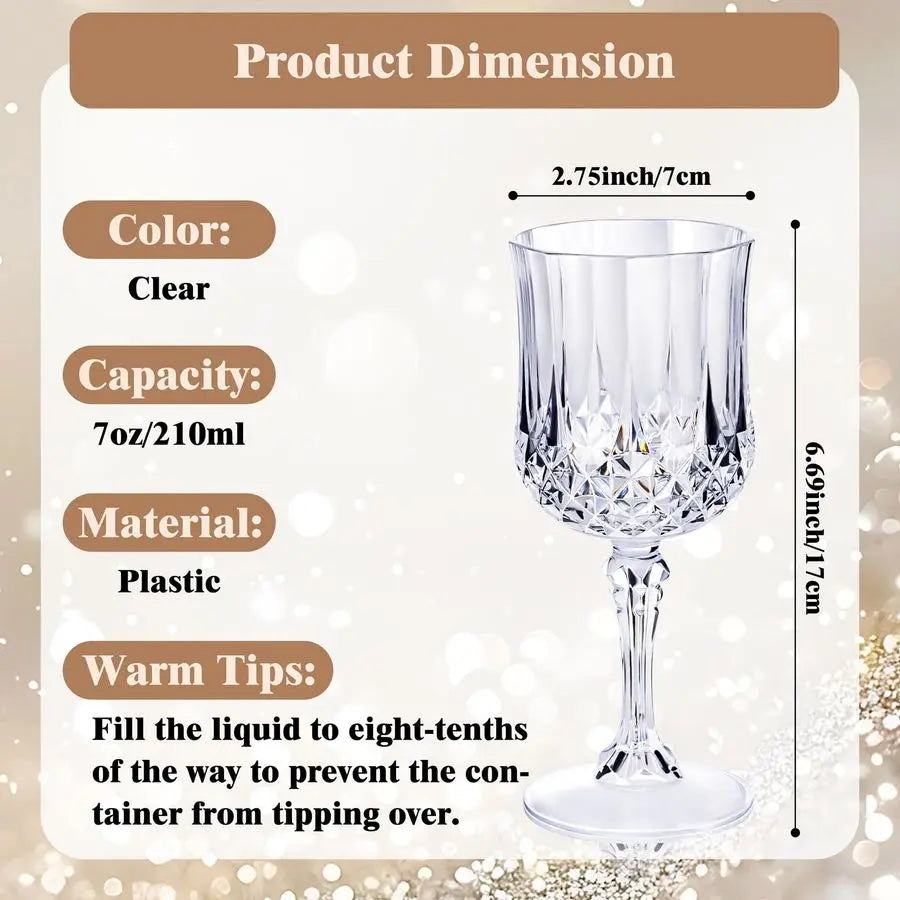 XMSJ Plastic Wine Glasses Set For Parties And Weddings