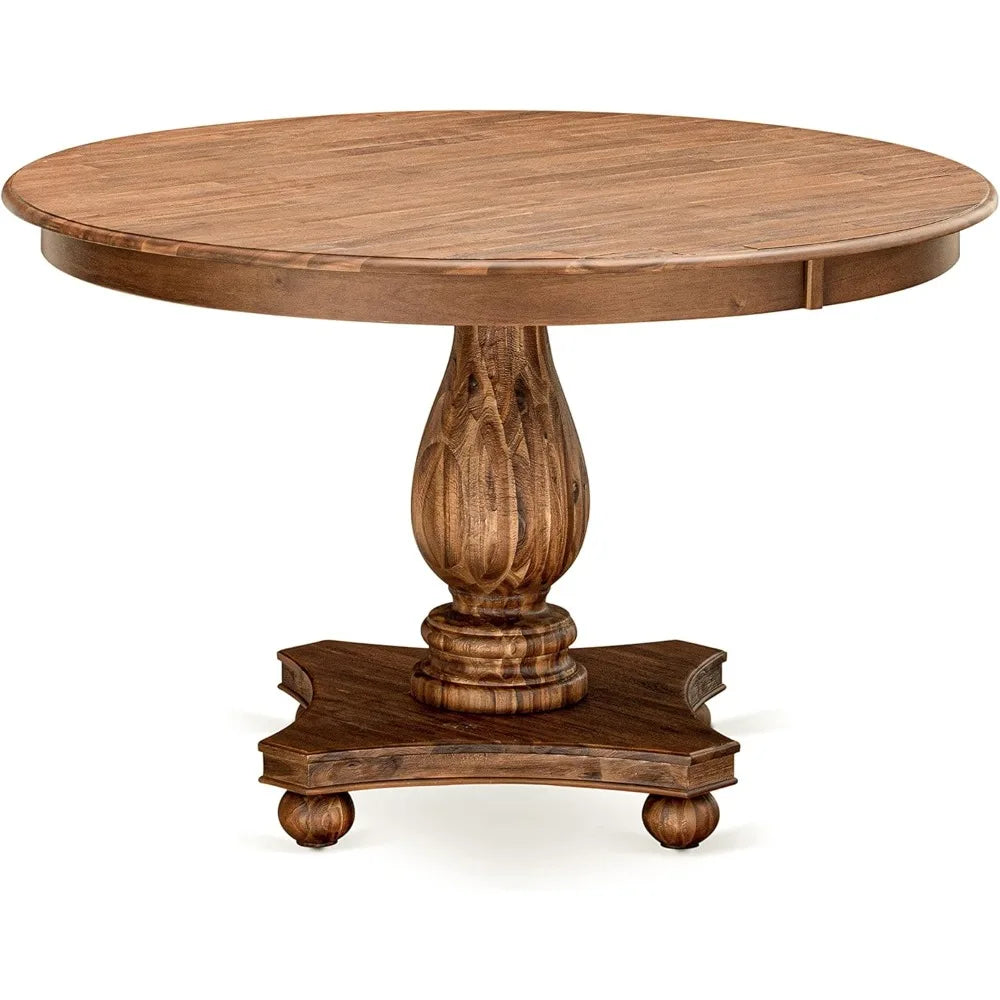 RBXC F2MZ7N04 7 Piece Round Dining Set With Pedestal Table And Chairs