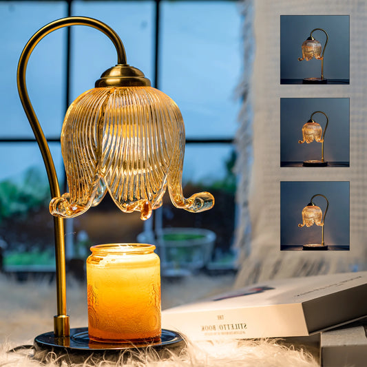 Tulip Flower Warm Candle Lamp French Retro Bedside Lamp