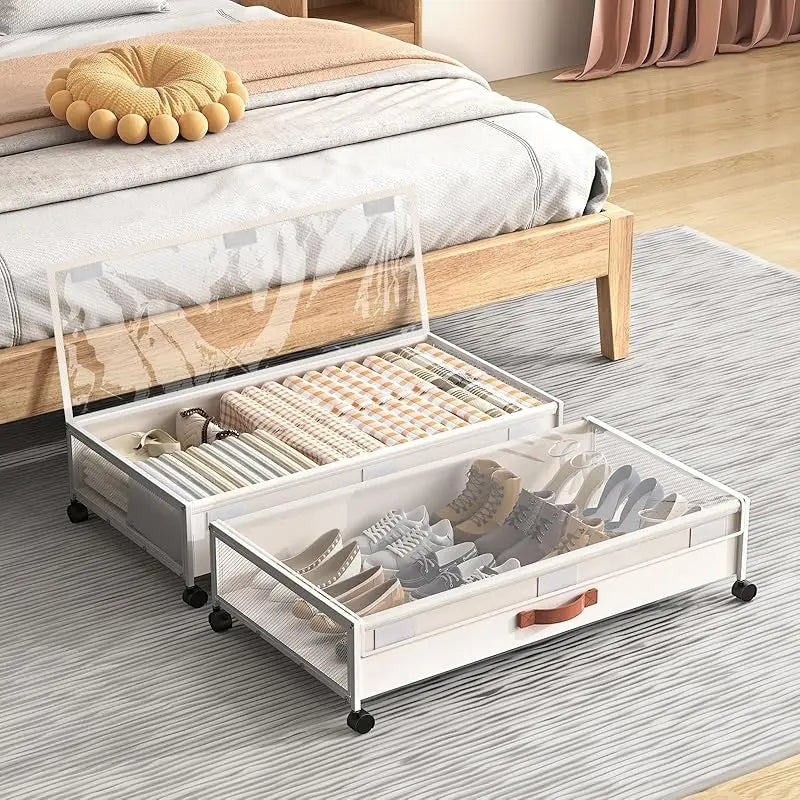 NONECN Under Bed Storage Drawers With Wheels For Dorm Essentials